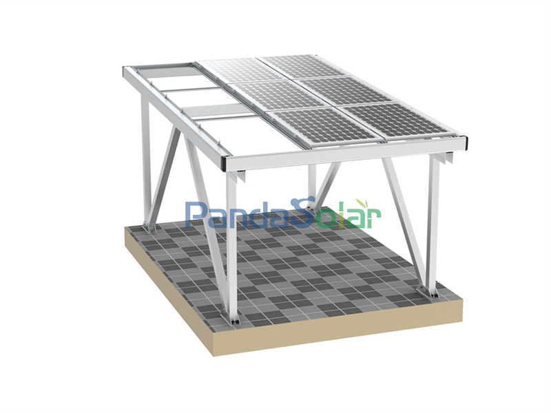 PD-CP01 Sistema de montaje solar para cochera de aluminio con techo de agua PandaSolar Fabricación china