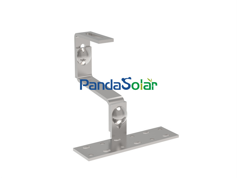 PandaSolar Solución europea de soporte de gancho para panel solar Sistema de montaje de techo romano fotovoltaico solar Teja Gancho de techo de tejas ajustable de acero inoxidable para panel solar OEM