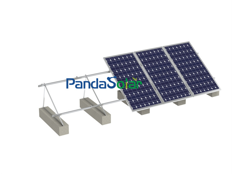 PandaSolar Proveedor OEM Precio ex-work Sistema de montaje de techo de hormigón plano triangular Fabricación y proveedor chinos