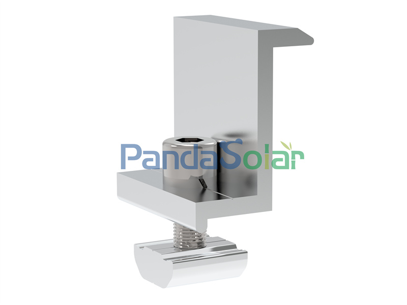 PandaSolar Precio ex-work Accesorio de fijación de panel solar OEM Aleación de aluminio anodizado Abrazadera media solar Abrazadera de extremo solar Soporte de montaje solar universal al por mayor