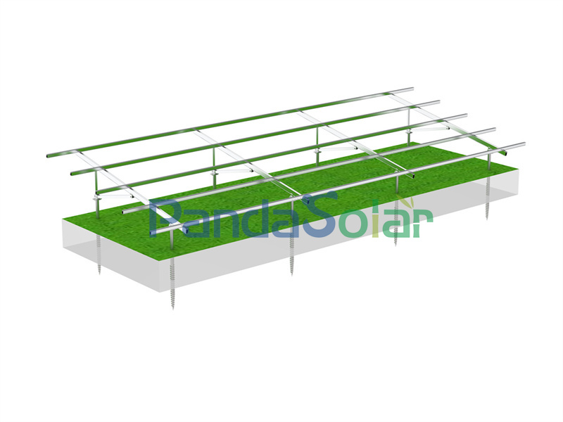 PandaSolar OEM Estructura de montaje en suelo de aluminio solar Sistema tipo A/N/VI/W Alto preensamblado Fácil instalación Módulo fotovoltaico Soporte de estantería Fabricante