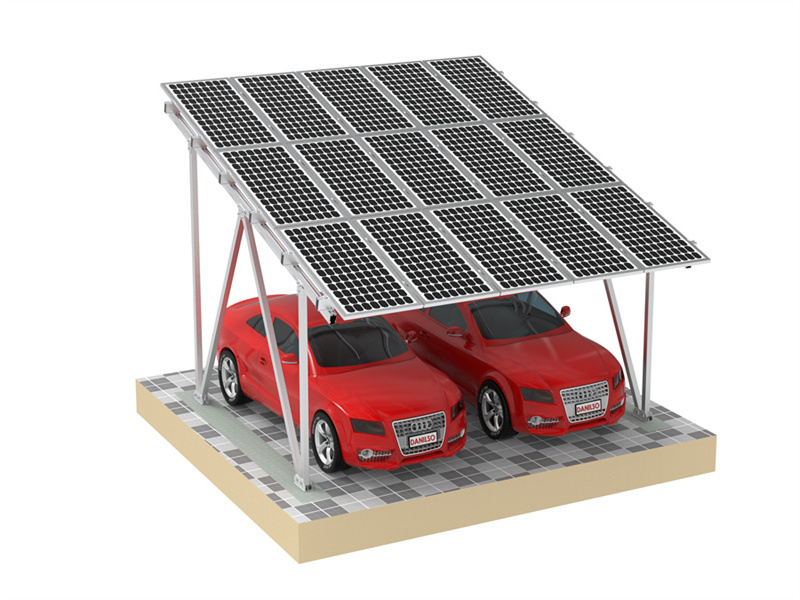 PandaSolar OEM Diseño popular Estructura de aluminio Cochera solar para sistema de montaje de cochera solar fuera de la red Fabricante de soportes para estanterías de estacionamiento solar