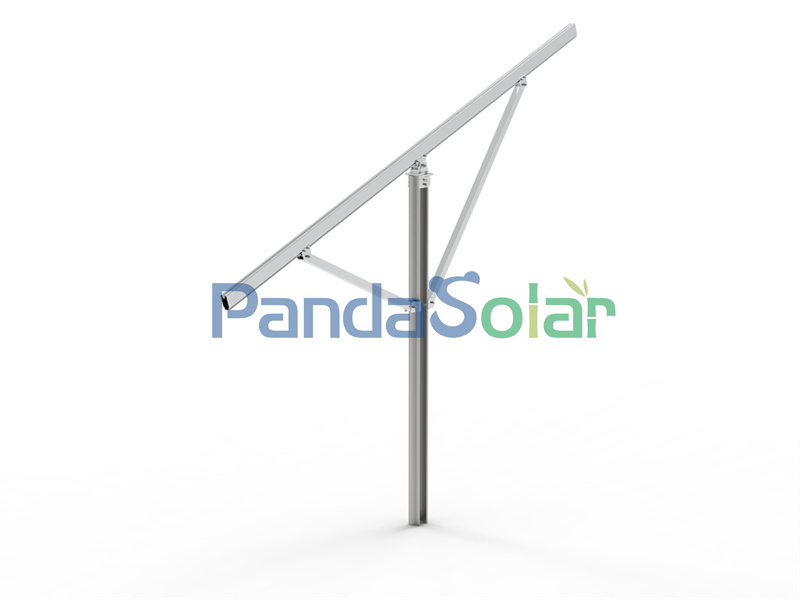 PandaSolar OEM Vendedor caliente Q235B galvanizado por inmersión Sistema de kits de montaje en tierra de un polo Panel solar Europa Soporte de soporte de montaje en tierra universal Fabricante