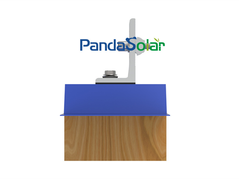 PandaSolar Soporte de estantería de montaje de techo de hojalata solar de aluminio Pies en L Fabricación de proveedor Perno de suspensión de fábrica Pies en L para panel solar Instalación de vigas de techo de acero