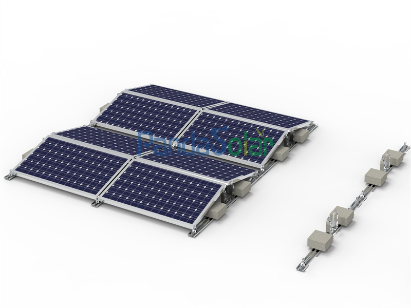 PD-BS-AL Fabricante de soportes de montaje con balasto para montaje en techo solar PandaSolar