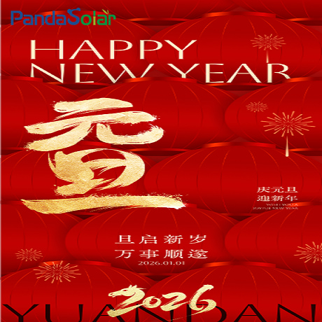 Aviso de vacaciones de Año Nuevo de Panda Solar